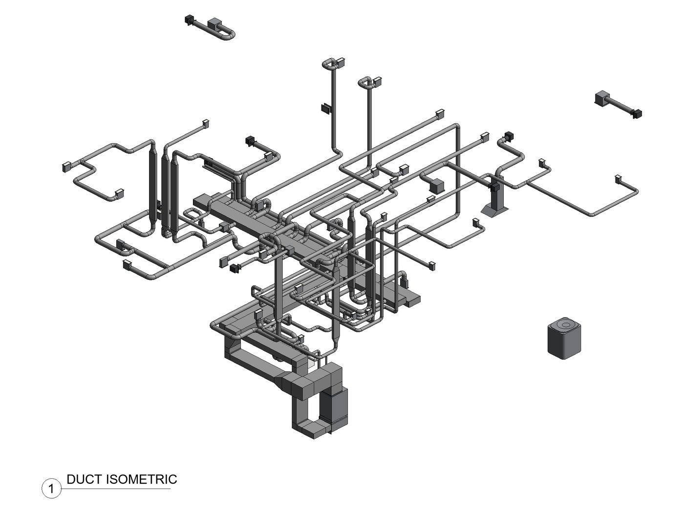 Sheet M-4, duct isometric